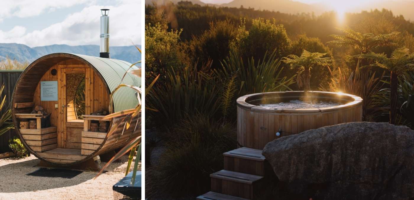 Sauna and plunge pool
