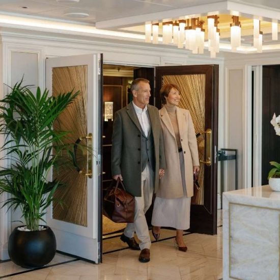 people arriving onboard cruise ship