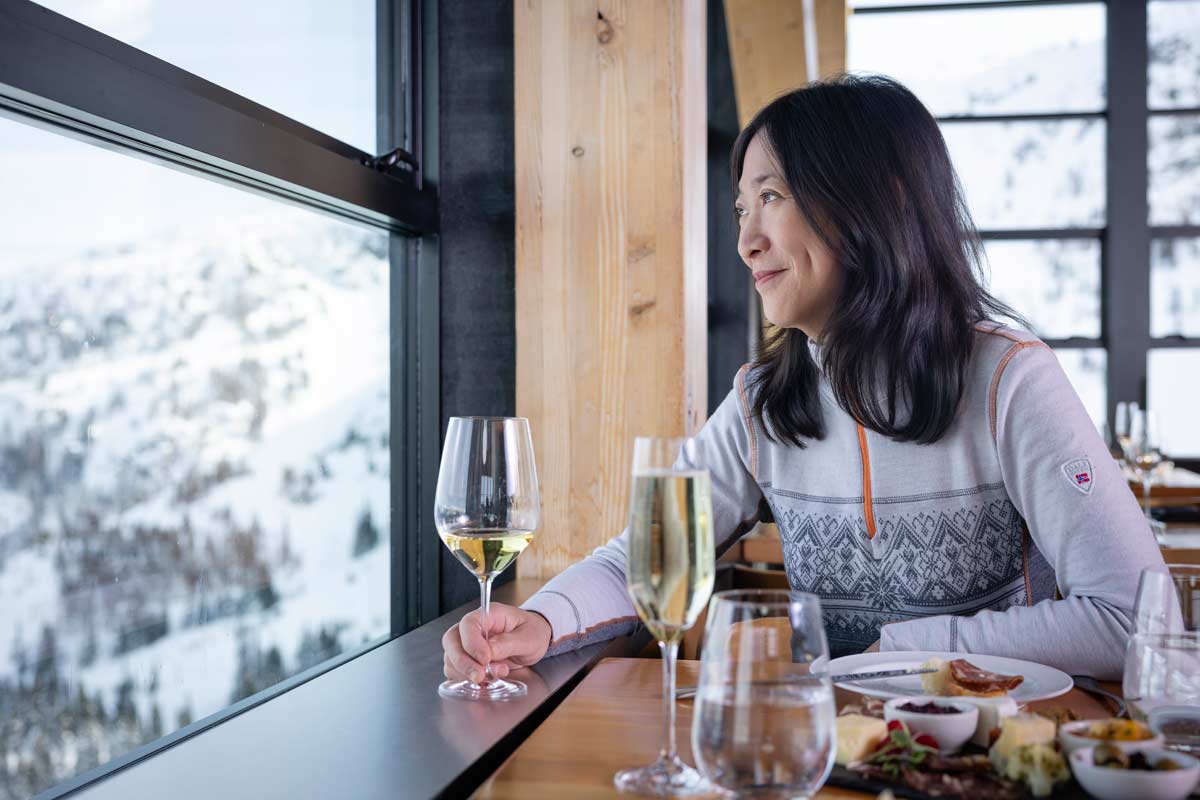 Take in panoramic mountain views at Christine’s On Blackcomb