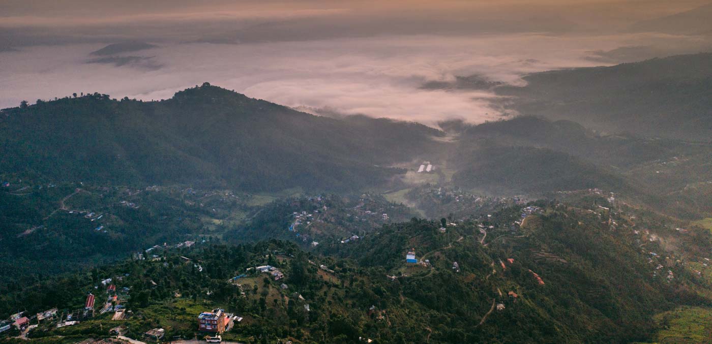 Views from Dwarika’s Sanctuary, Dhulikhel, Nepal