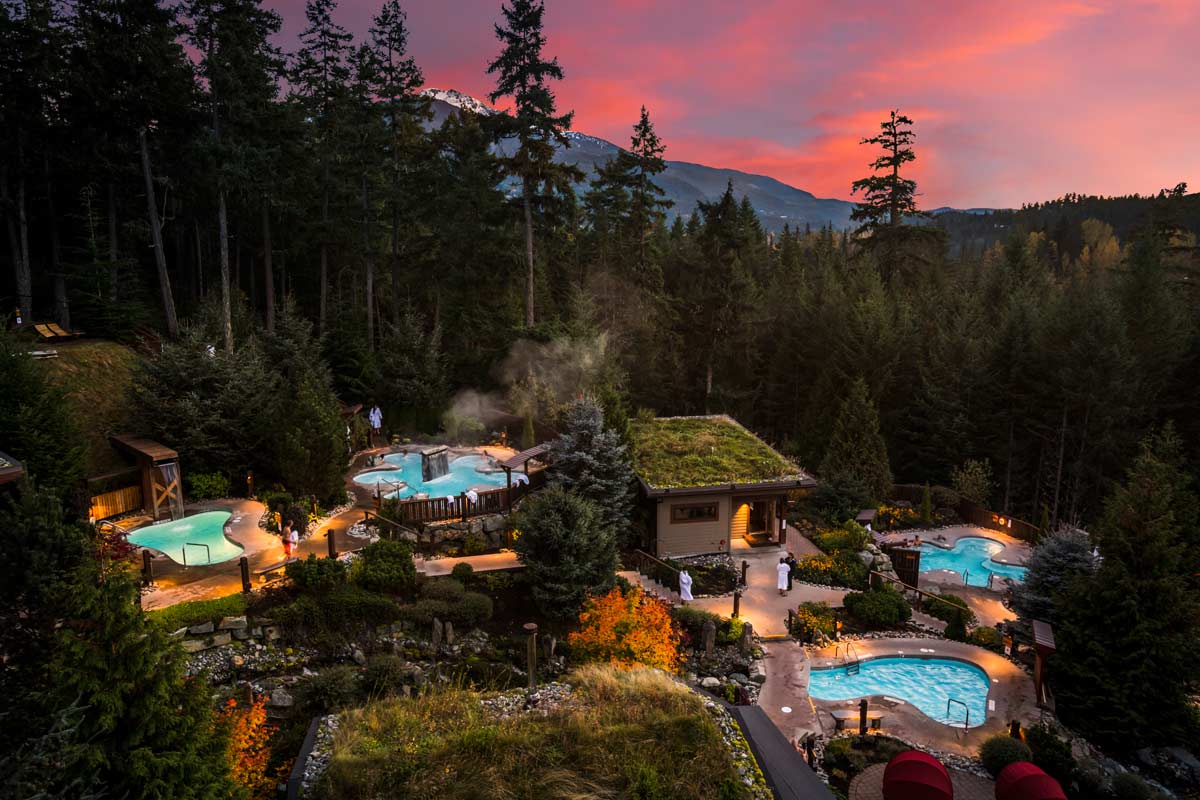 Plunge pools at the Scandinave Spa