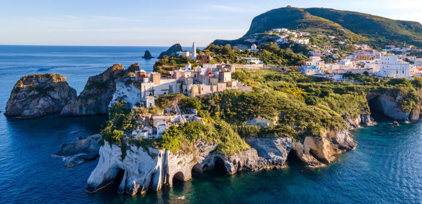 aerial view of Ponza Italy