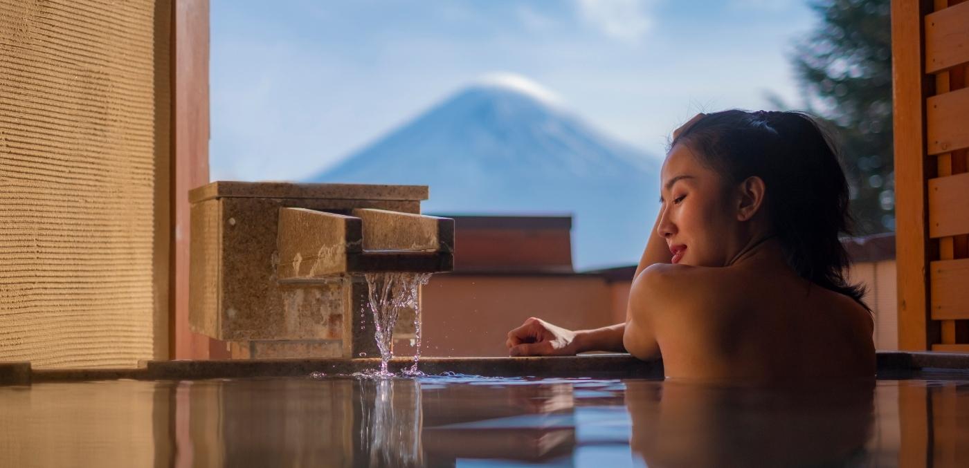 woman in japanese spa