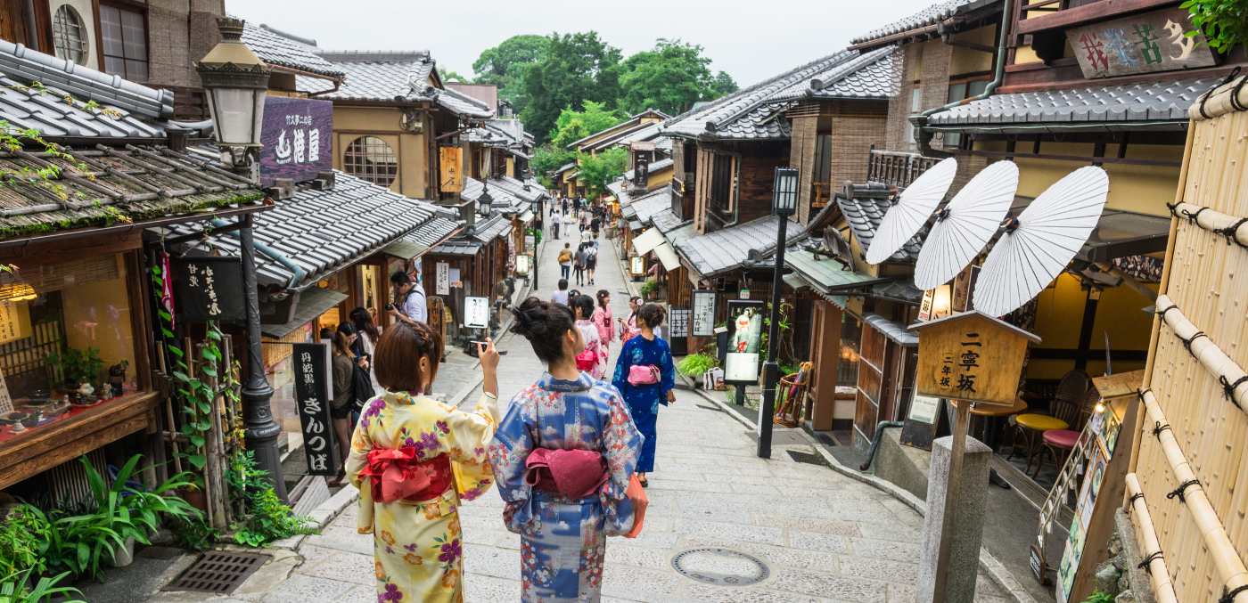 Traditional streets of Kyoto, Japan