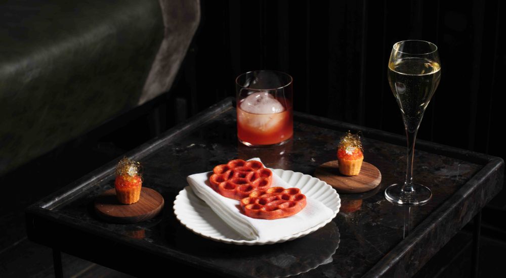 Champagne and canapes