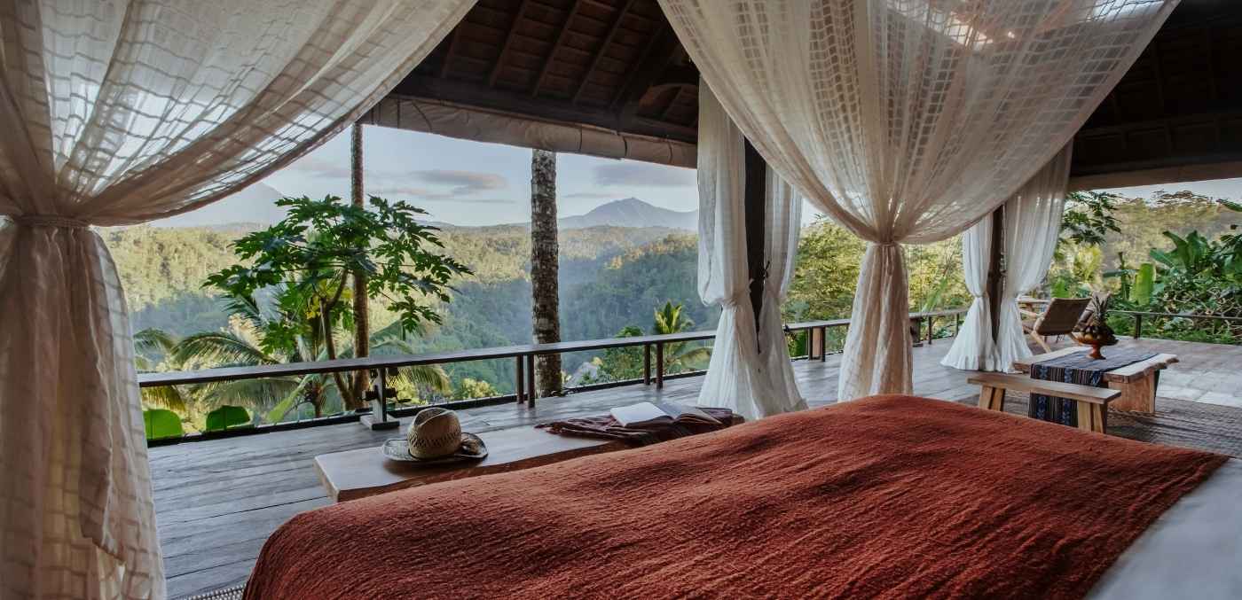 open-air bedroom