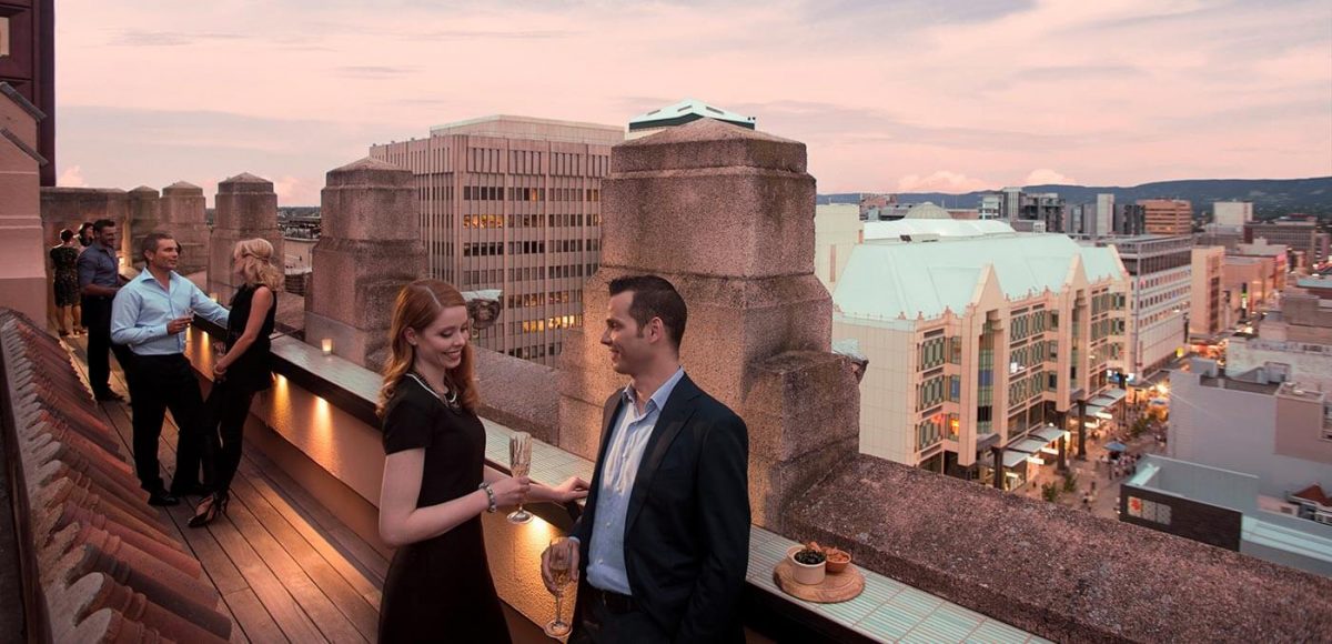 Couple at Hennessy Rooftop Bar