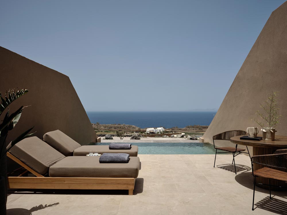Private pool in the Natura Suite at Andronis Arcadia