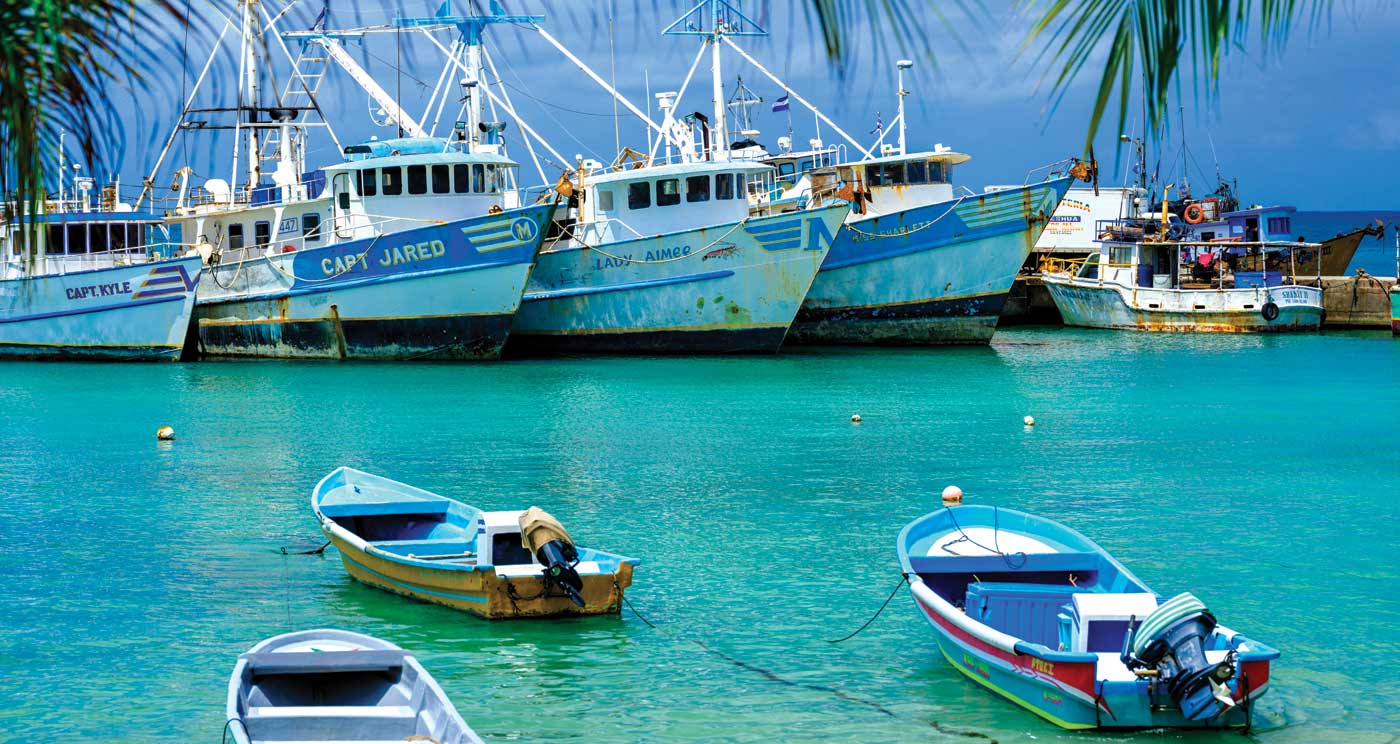 Fishing boats at Big Corn Island
