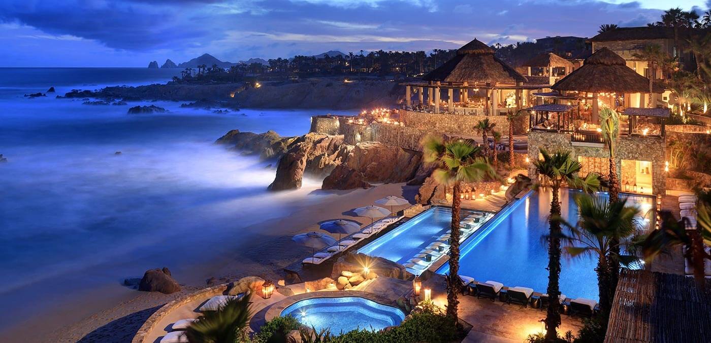 Esperanza's pool at night
