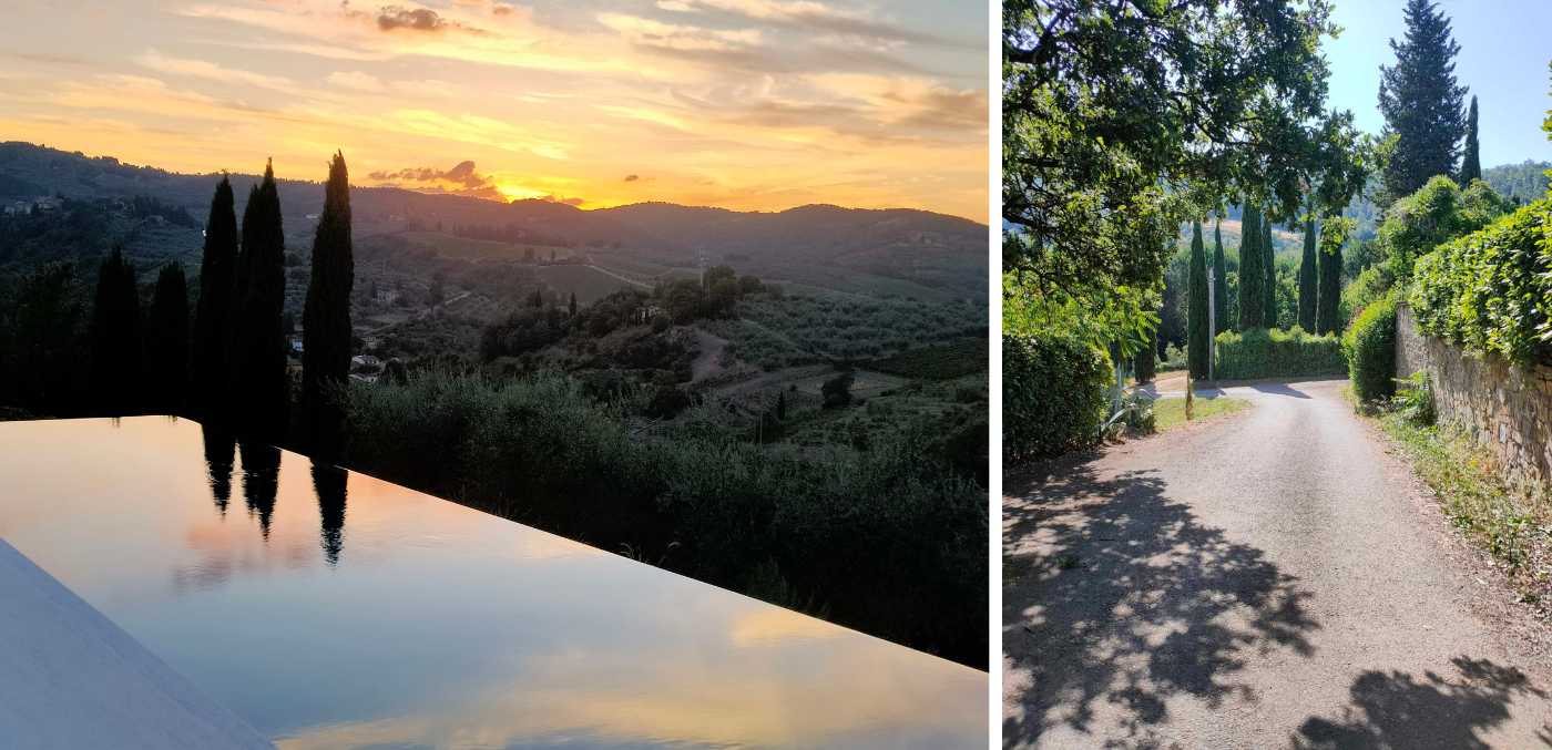 an infinity pool in tuscany