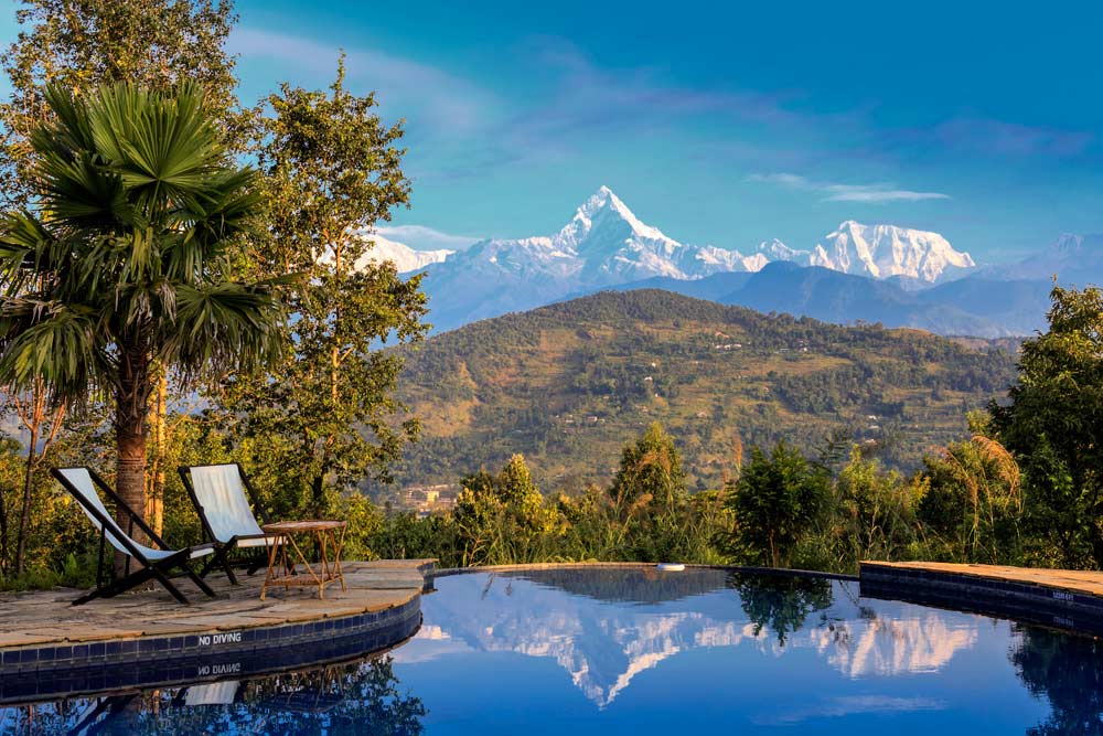 Tiger Mountain Pokhara Lodge's infinity pool