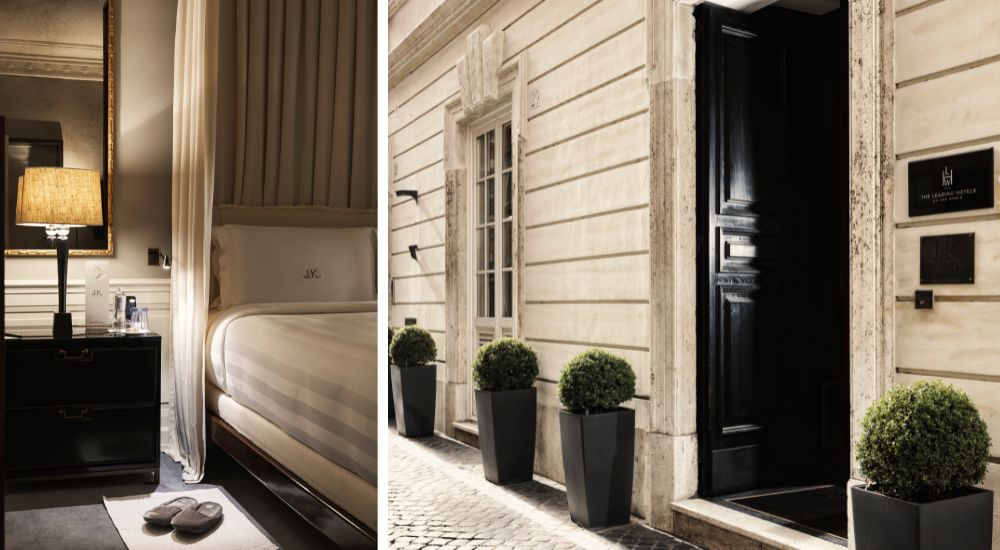 The discreet entrance at JK Place Roma