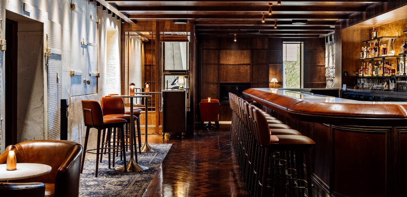 An art-deco bar
