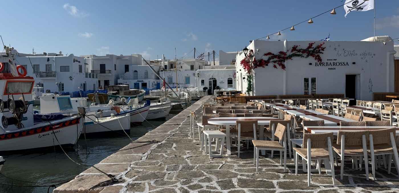 Naoussa harbour front