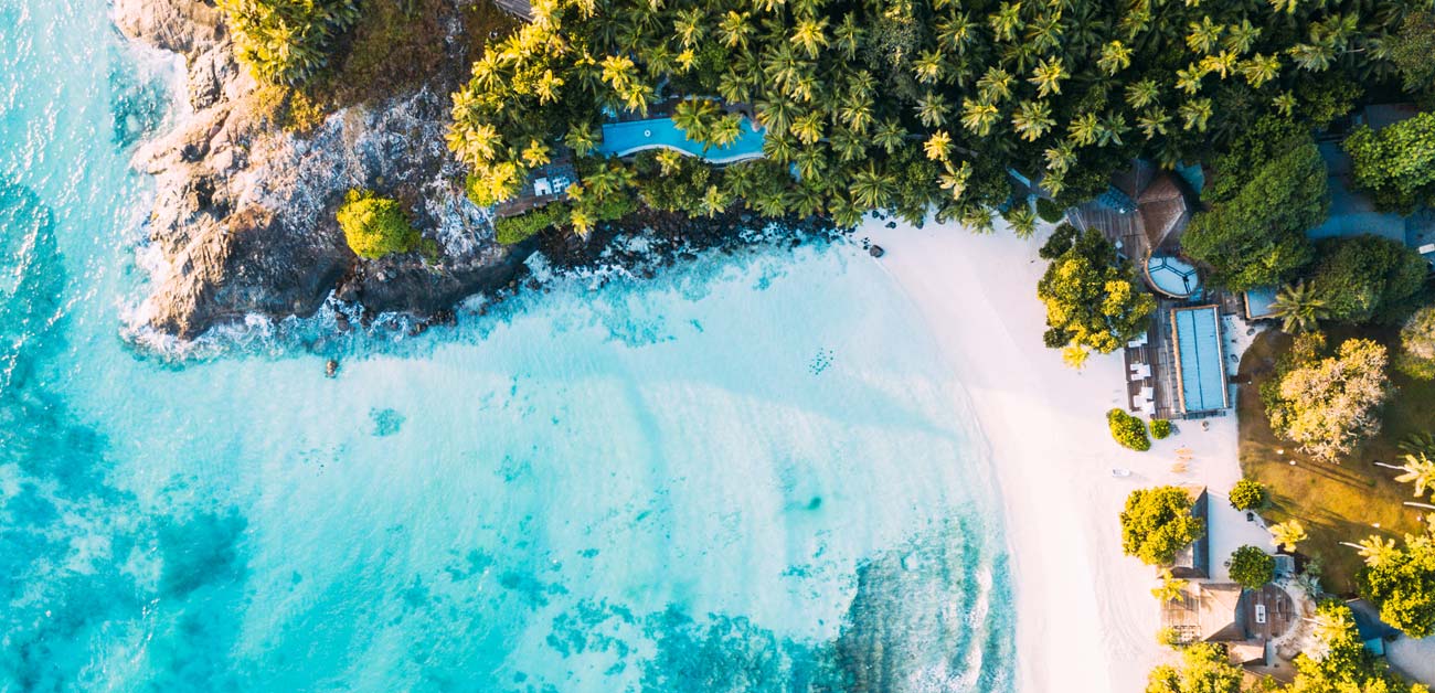 Stunning beach at North Island, Seychelles