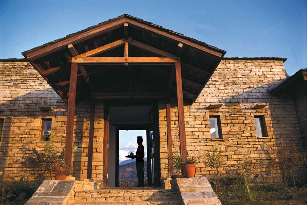 The entrance to Tiger Mountain Pokhara Lodge