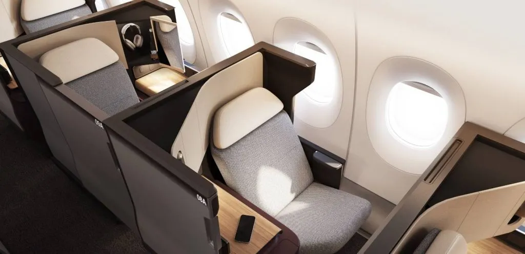 prototypes of the Business cabins on the aircraft that will fly passengers non-stop from Australia to New York and London from late 2025.