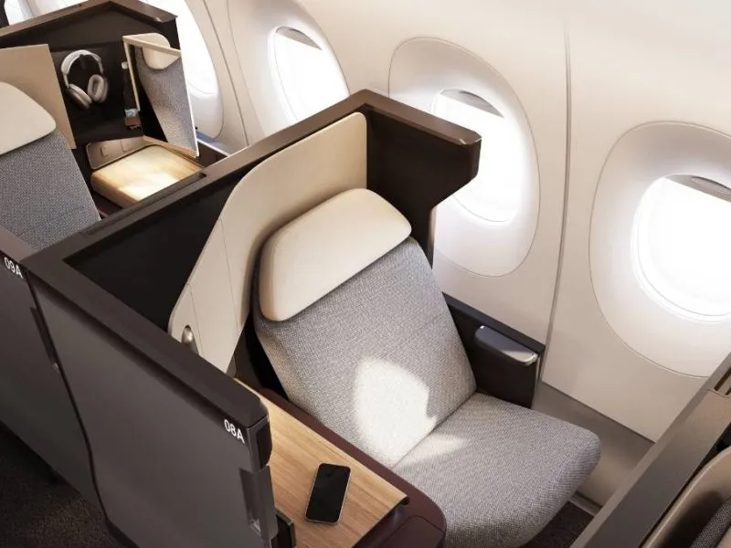prototypes of the Business cabins on the aircraft that will fly passengers non-stop from Australia to New York and London from late 2025.