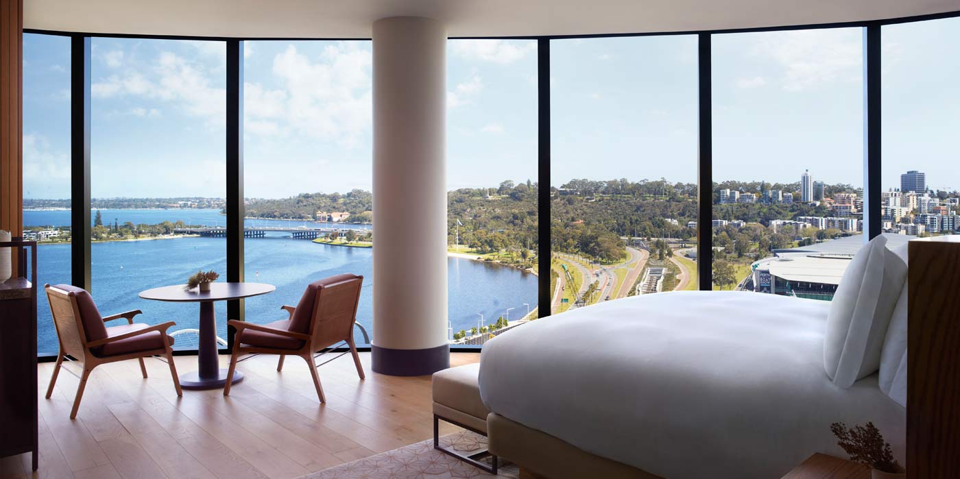 View from Corner Studio at The Ritz Carlton, Perth