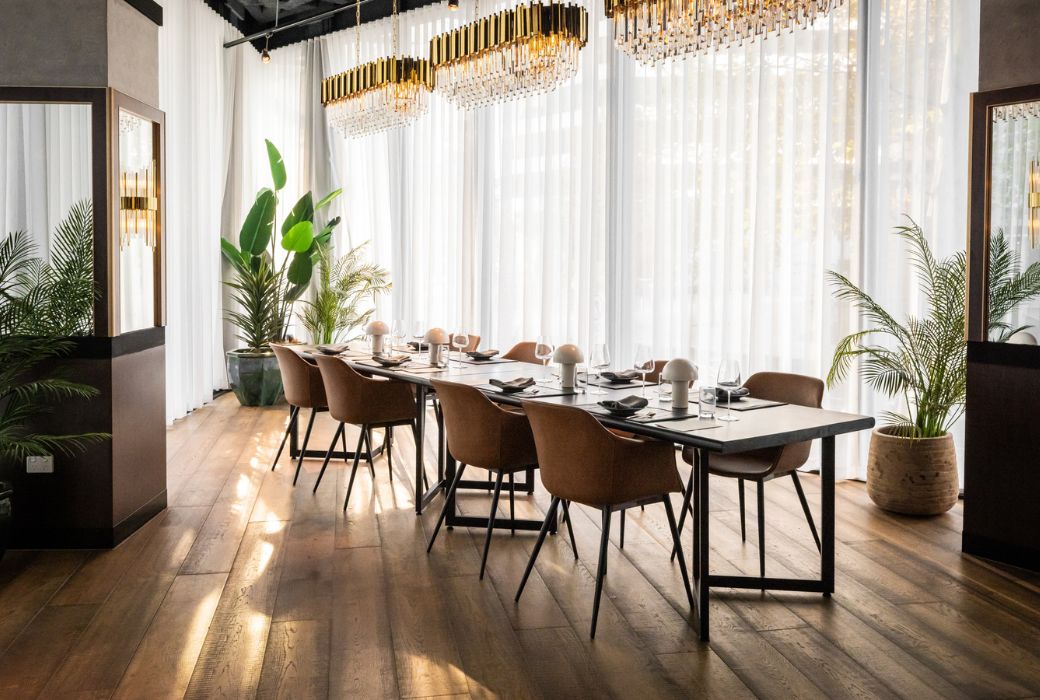 The private dining room at Toki Bistro & Bar