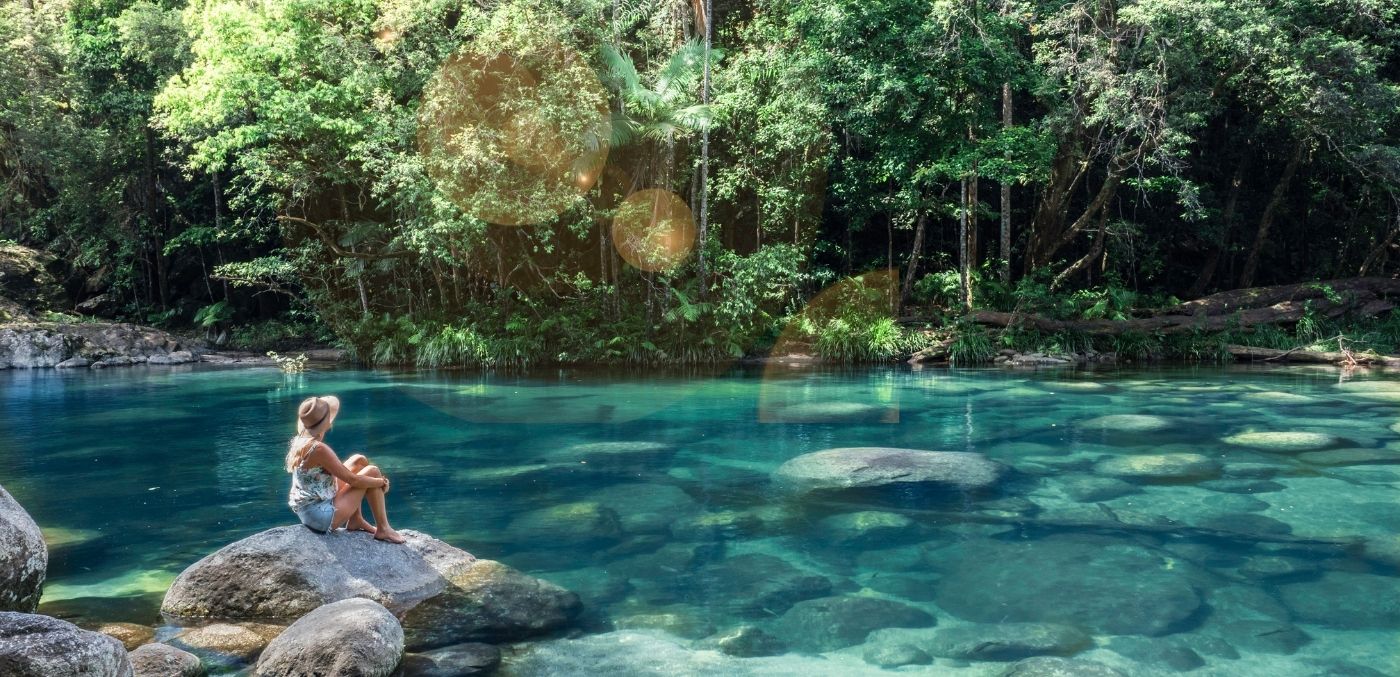 Incredibly clear Mossman Gorge